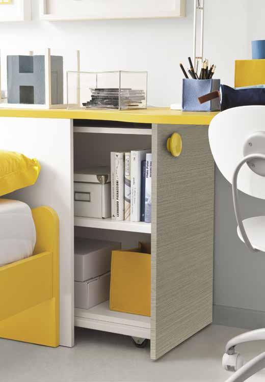 top and sliding, hideaway storage unit.