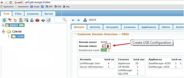 2 inserimento File certificato 2- Creazione File di autoconfigurazione per chiavetta USB Nella schermata principale della console ci