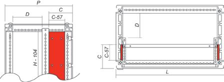 Modularità esterna per armadi Divisorio verticale parziale e totale realizzato in lamiera zincata sendzimir sp. 15/10. completa di viteria per il fissaggio. confezione 1 pezzo.