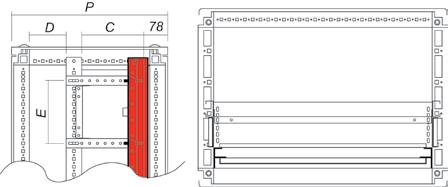 Modularità interna per armadi Montanti per pannelli modulari realizzati in lamiera d acciaio sp. 15/10 verniciati RAL 7035 nella parte esterna e zincati nella parte interna.