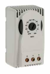 Accessori Igrostato : RATMS10 Permette il controllo costante dell'umidità all'interno dei quadri elettrici, attivando il riscaldatore anticondensa o il ventilatore al superamento di un valore