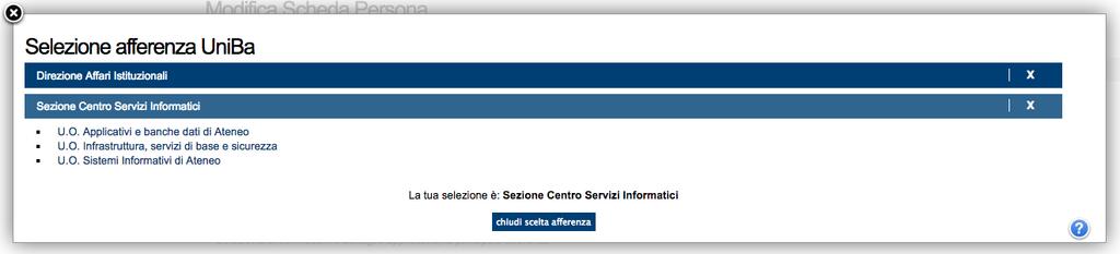 1 Campi non modificabili I campi, nome, cognome, matricola, codice fiscale, e-mail non sono modificabili.