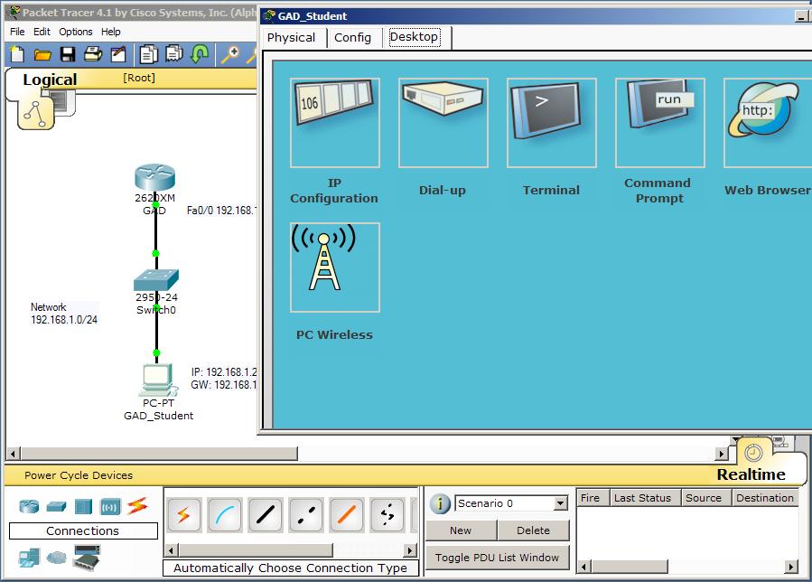 Verifica in Realtime Mode In Realtime mode, select Desktop from the tabbed