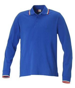 AMARILLO MANICA LUNGA Clique 4028219 19.95 EUR Polo piquet manica lunga, tre bottoni tono su tono. Polsino in costina. Contrasti tricolore. Spacchetti laterali. Vestibilità slim-fit.