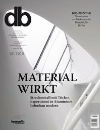 de db Deutsche Bauzeitung Si tratta del mensile sul settore dell architettura e delle costruzioni più