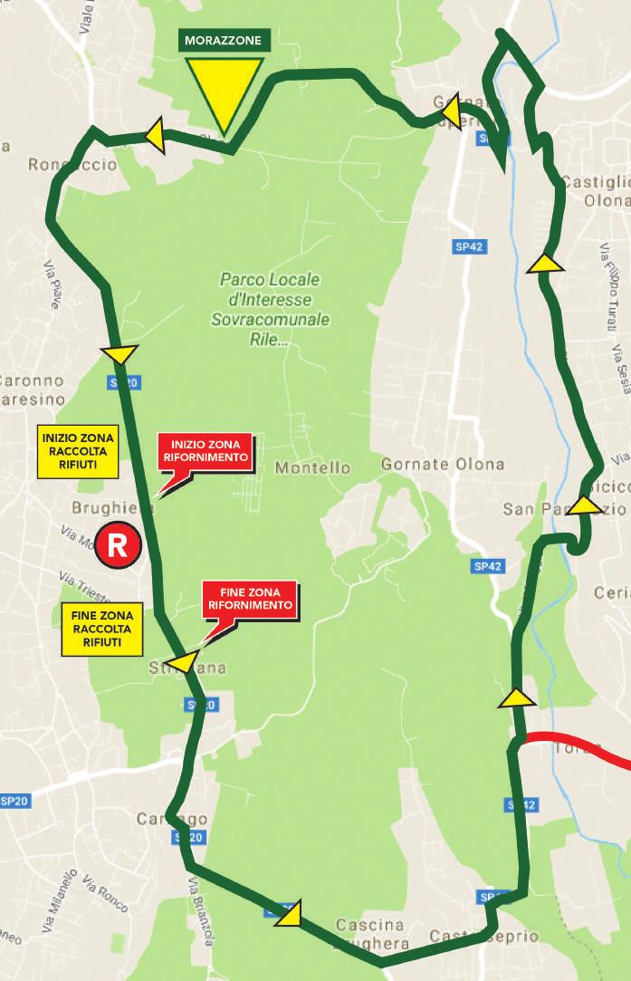 PLANIMETRIA CIRCUITO VALLE OLONA DA RIPETERE 7 VOLTE GPM AVVERTENZE SUL PERCORSO Si prega prendere atto di quanto segue: On prie de prende acte de ce qu il suit: CIRCUITO VALLE OLONA Inizio salita