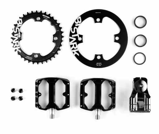 FREERIDE GROUPSET CARATTERISTICHE Ultraresistente Componenti lavorati dal pieno con le più evolute tecniche C.N.C. Ultra-resistant Components machined from solid using the most advanced C.N.C. techniques OPTIONAL Disponibile anche il Gruppo con la corona 38T Disponibile anche il Gruppo con la corona 22T B.