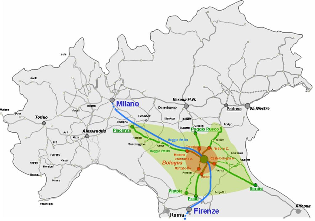 Capitolo 1 Linee Convenzionali Bacino Regionale Linee Convenzionali Area Metropolitana Linea AV/AC Fig. n. 1.37 L evolversi della situazione negli anni Fonte: RFI s.