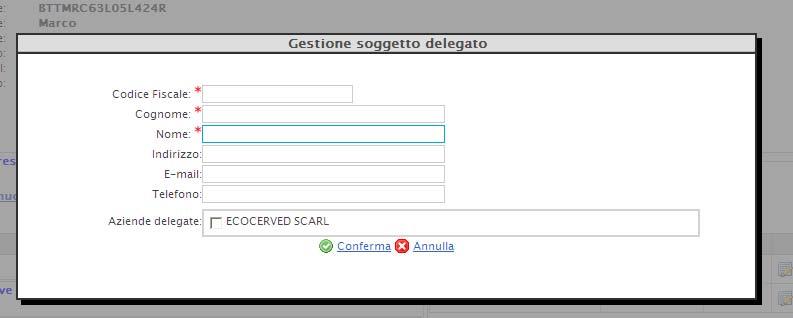 Se la verifica da esito positivo, il nominativo dell impresa comparirà nel riquadro sottostante Qualora il titolare del dispositivo di firma digitale non risulti essere Legale Rappresentante dell