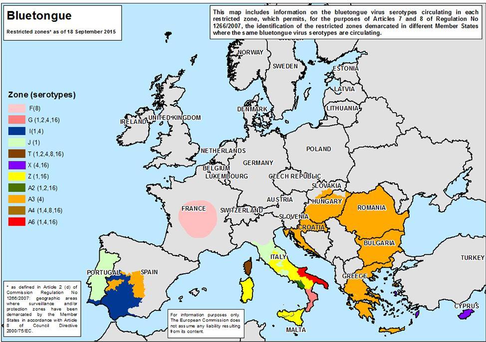 Mappa UE delle zone di restrizione per