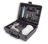 This spray gun is supplied complete with a handy plastic case.