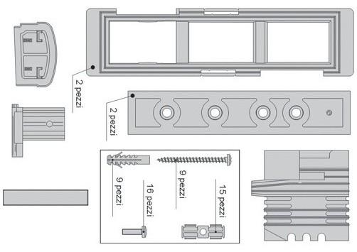 pag. 31/113 Alzanti scorrevoli 140034 AGB G02278.01.94 KIT SOGLIA H25 S78 AS CLIMAT 136939 AGB G02278.04.