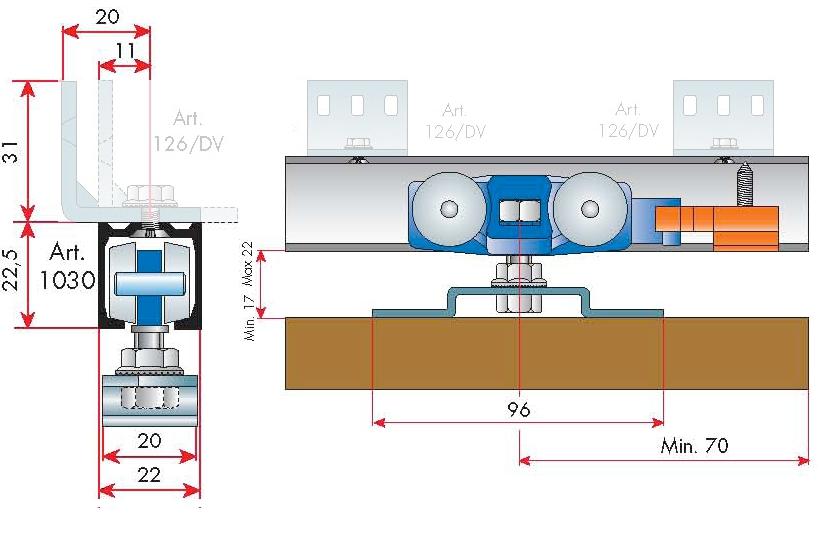 30/T/P/SC/200/S SCORRIPORTA 200CM S/SQUADR 61713 30/T/P/NR/150/S SCORRIPORTA 150CM