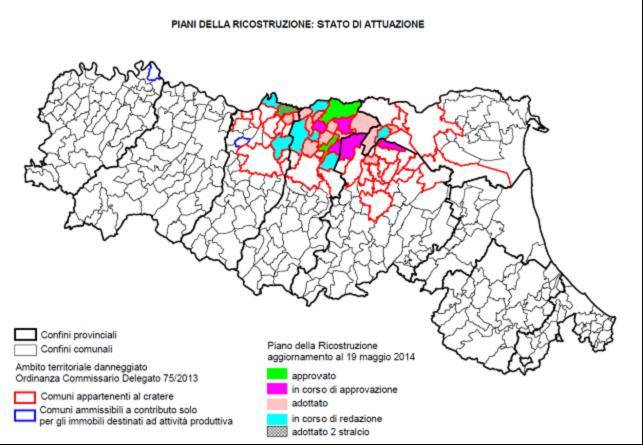 Il Piano della ricostruzione Con la legge regionale 16 del 2012 si è tentato di coniugare esigenze di urgenza e semplificazione dei procedimenti con quelle tese al miglioramento delle prestazioni