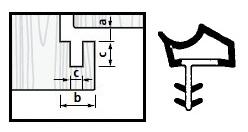 PVC NER HC65 61105 GUARNIZIONE PVC LEGNO L38 MSC 61899 EL134