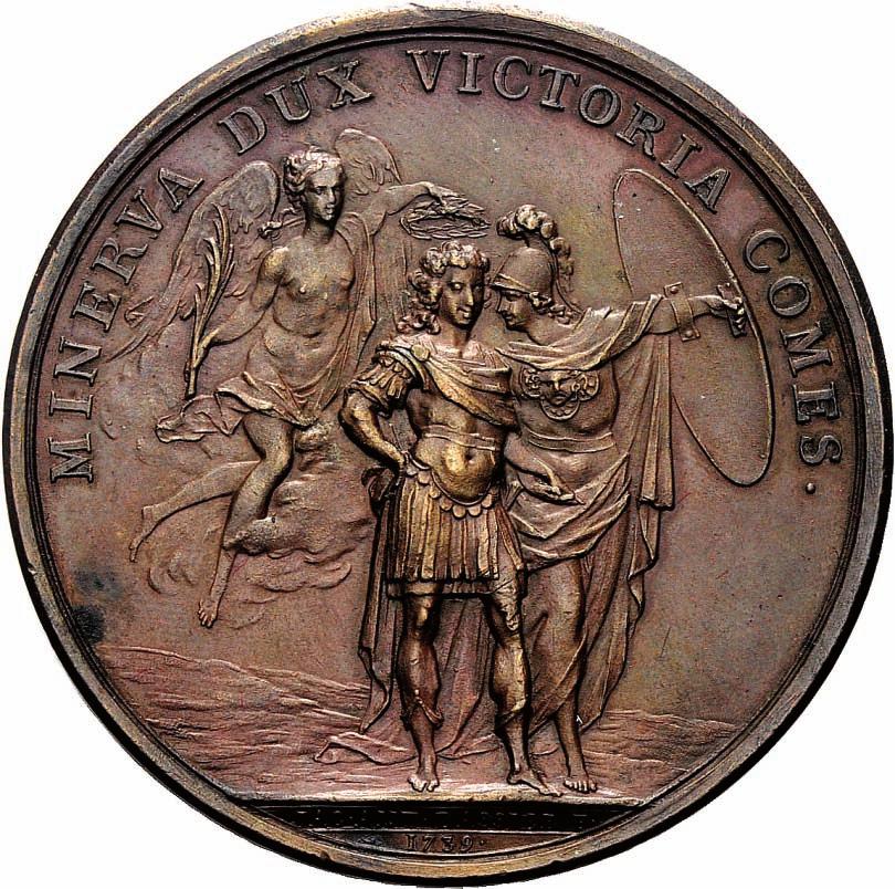 Fdc 150 1,5:1 735 735 Carlo Emanuele III, 1730-1773. Medaglia 1739 opus Jacques Antoine Dassier.