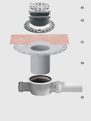 Schlüter -KERDI-DRAIN Schlüter -KERDI-DRAIN-MSBB (h) (g) (f) (e) (d) (c) (b) (a) a pavimento: a Corpo di scarico con connessione verso