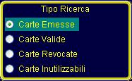 un resoconto sintetico dello stato di tutte le CIE assegnate al comune. 7.7.1 Ricerca La funzione di ricerca permette di ottenere una lista di CIE che rispettino i requisiti di ricerca impostati.