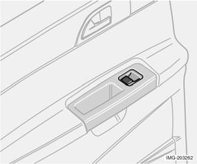 Alzacristalli elettrici posteriori Gli alzacristalli posteriori possono essere azionati con i comandi sulle rispettive portiere o con l interruttore sulla portiera del