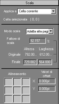 Per specificare i valori per i margini orizzontale e verticale per un particolare lavoro, fare clic sul pulsante Definisci nell area relativa al layout ed immettere i relativi valori (da