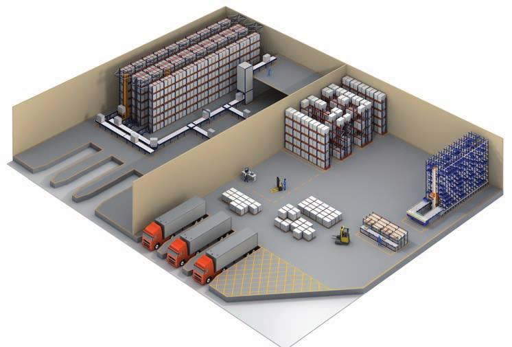 > Caso pratico 2 Gestione integrale con multi-magazzino tradizionale e automatico per contenitori e pallet.