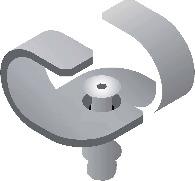 7060 Passacavo intermedio in acciaio INOX AISI 304 completo di bullone 16x30. Supporto per tenditore Cod.