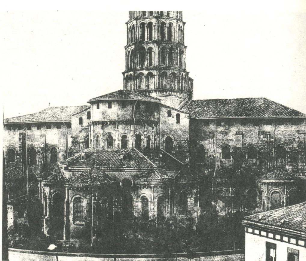 1847_Basilica di Saint-Sernin a Tolosa Nel 1845, Viollet-le-Duc, con il suo collaboratore Esquiè, architetto tolosano, inizia il lavoro di rilievo della chiesa.