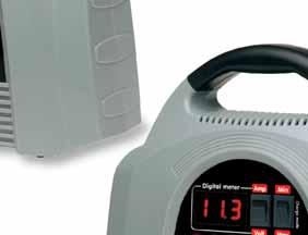 Automatic battery charger with electronic control.