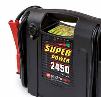Avviatore / Booster Super Power 2350-2450-2550 12 V PROFESSIONAL Gli avviatori della serie SUPER POWER sono dei prodotto contenuti nelle dimensioni dalle alte prestazioni.