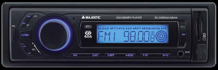 Elettronica Digitale Preselezioni 18 FM (6FM1+6FM2+6FM3) Sintonizzazione automatica AMS Sintonizzazione Auto/manuale Seek Up/Dn Funzione EQ (Flat,Clas,Rock,Pop) Funzione Loud on/off Tasti Mode,