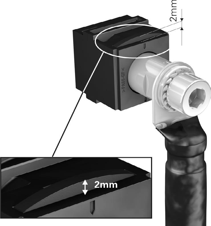 50) Rimozione CT-0,6 Inserire l utensile d estrazione CT-A-WZ0,6 nella parte frontale del guscio fino a quando si sente un click.