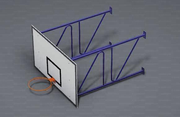 Asticella per movimentazione basket minibasket in dotazione. Regolabile in altezza da 100 cm a 305 cm. 600.