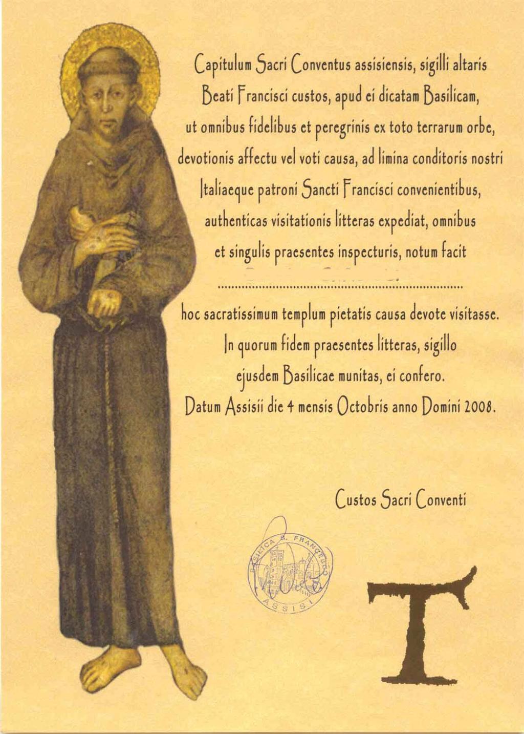 Gli ideatori hanno pensato la tratta Roma - Assisi come un pellegrinaggio ad limina Francisci, e come tale lo presentano, lo descrivono e lo