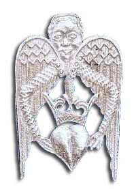 Il cuore è portato dall'angelo - metà del XIV secolo Saint Michael, Mont St Michel.
