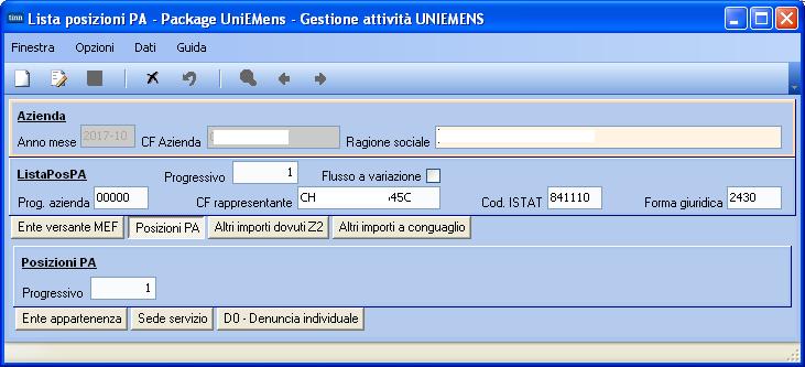 Questa gestione si può attivare tramite la funzione: 01 Gestione dati Con la dicitura: 06 Lista posizioni PA Flusso a variazione (1 di 4) E possibile gestire più Flussi a Variazione oltre quello