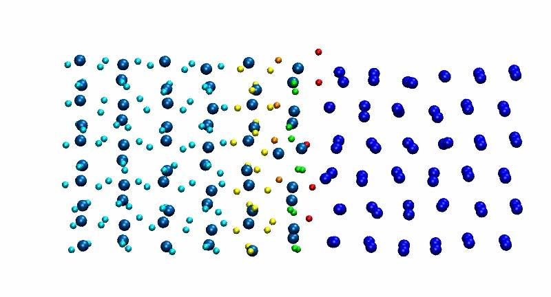 Molecular dynamics at T= 700 K