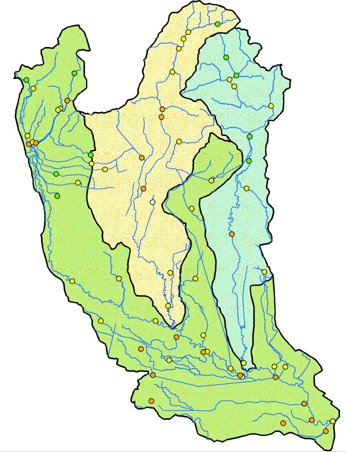 STATO ECOLOGICO E definito: dagli elementi di qualità biologica: Macroinvertebrati, diatomee, Macrofite dagli elementi chimici a sostegno (TAB. 1.