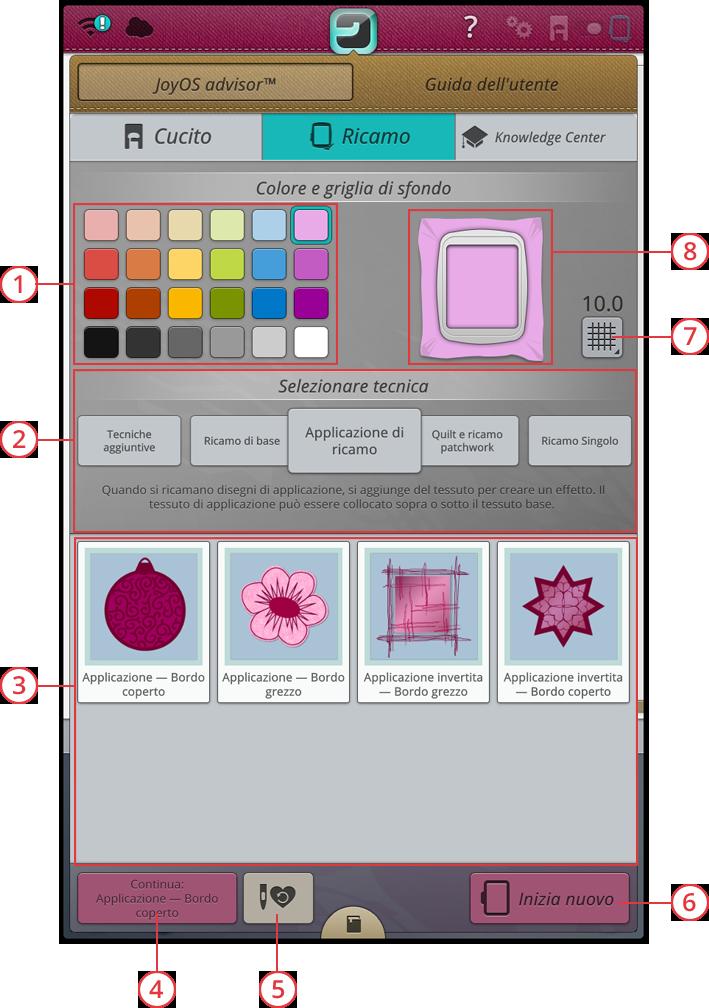 EMBROIDERY ADVISOR Panoramica EMBROIDERY ADVISOR - La Guida al ricamo fornisce le istruzioni per diversi tipi di tecniche di ricamo.