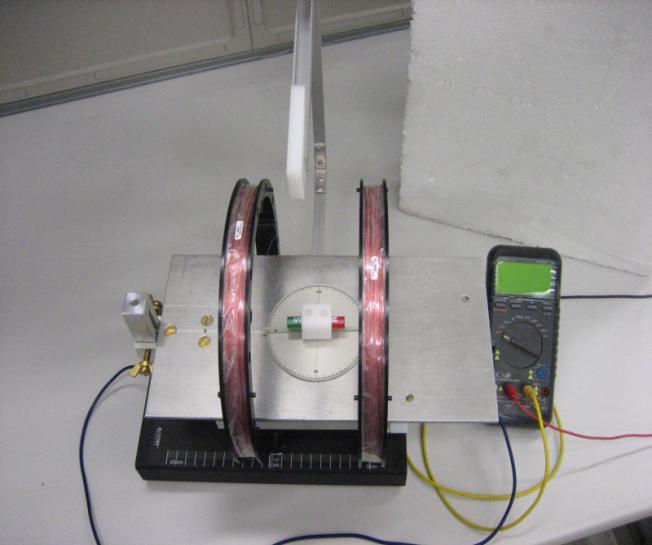 DESCRIZIONE DELL APPARATO SPERIMENTALE Materiale utilizzato per gli esperimenti (si vedano Figg. 1 e 2): 2 bobine da 200 spire di raggio medio 10.