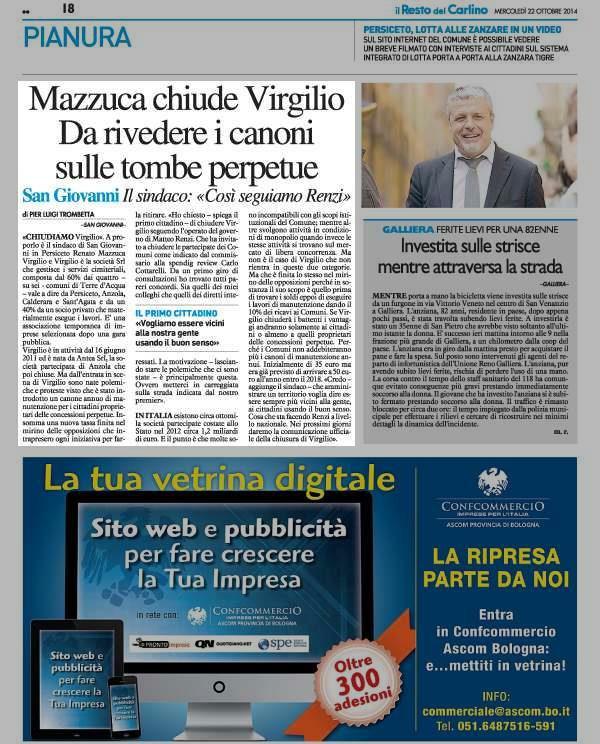 22 ottobre 2014 Pagina 18 Il Resto del Carlino (ed.