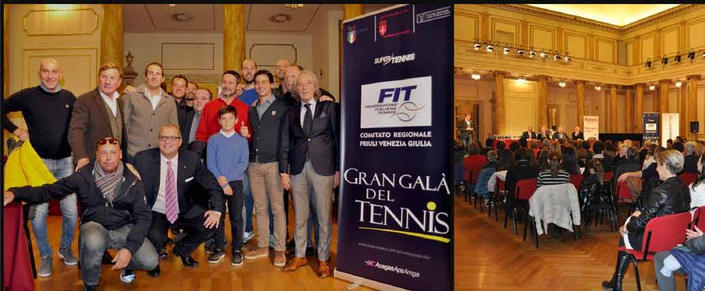 individuali e a squadre, i vincitori del circuito Young Cup, il Circuito Tennis Team Trieste oltre ai brillanti piazzamenti ottenuti in campo nazionale da atleti regionali e il Talento Sportivo.