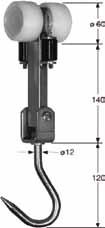 207-12 CARRELLO BIROTAIA IN TUBOLARE Inox 30x15x1,5 sv.