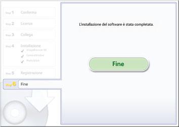 Spegnere la fotocamera e scollegare il cavo. Con il software è possibile eseguire l'aggiornamento alla versione più recente e scaricare le nuove funzioni da Internet (tranne alcune applicazioni).