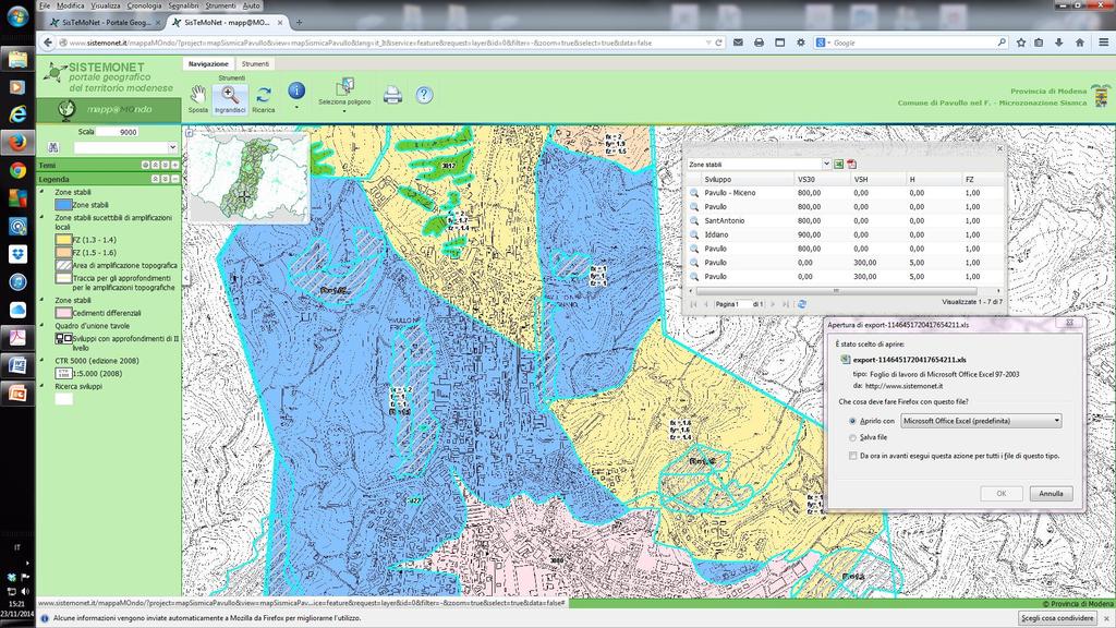 Microzonazioni Sismiche Servizi Web-GIS sul portale cartografico