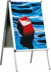 Pannello informativo bifacciale zavorrabile - outdoor - base in plastica grigia zavorrabile con acqua o sabbia (capacità 6