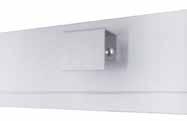 particolare ganci posteriori (contengono lo spessore max di 15 mm) Espositore avvolgibile monofacciale BASE LED - base in