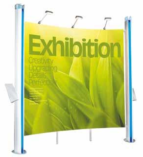 107-360 cm 147-360 cm Dimensione totale (b x h) Peso STM-FLEX/XL da 122 x 96 cm a 360 x 360 cm 11,3 Kg Espositore monofacciale MAXIBANNER LUX - espositore in alluminio con due colonne laterali con