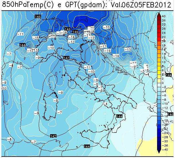 Le condizioni di masse d aria fredda e di ciclogenesi mediterranea permangono fin quando, durante la terza settimana di Febbraio (fra