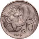 00 764 - VITTORIO EMANUELE III 1900-1943 Centesimi 10   sfondo. gr.