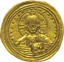 Imperatore stante con globo riceve dalla Vergine senza nimbo una corona gr. 4.41 Au Ø22 SPL R Dumb. 1a.